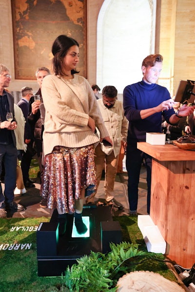 Guests were encouraged to learn their shoe size and width by scanning their feet on a footbed scanner.