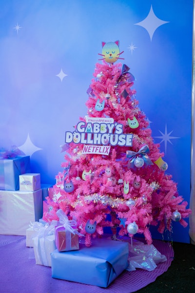 “No holiday party would be complete without a cat-tabulous pink Christmas tree where guests could capture a fun family photo for their annual holiday card,” said Jacob Brooks-Harris, the founder and chief executive officer at ROCK+PAPER, the experiential event company behind Gabby's Catmas Spectacular.