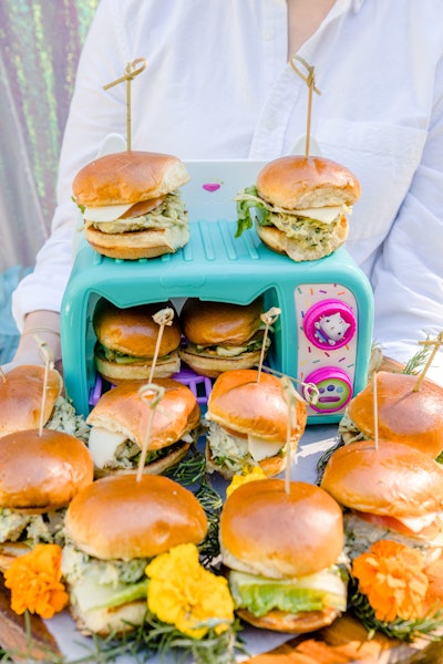 The food even nodded to the hit series, including these sliders that were served in a Bakey with Cakey Oven.