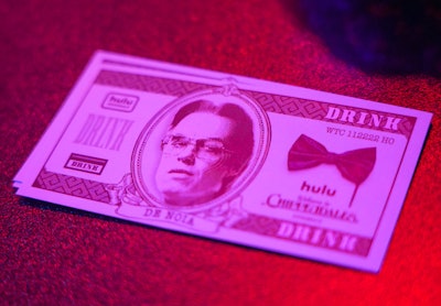 Attendees received Hulu “cash” they could use to “purchase” drinks, food, and branded merchandise during the experience.