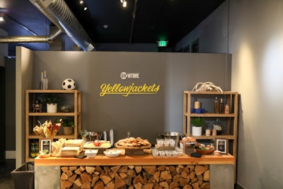 SHOWTIME promoted season two of Yellowjackets with a branded hospitality station within the Vulture Spot lounge, serving breakfast, lunch, and light bites. The lounge was created to reflect the aesthetic of the show, with a rustic modern cabin design and Easter eggs from the show incorporated into the decor.