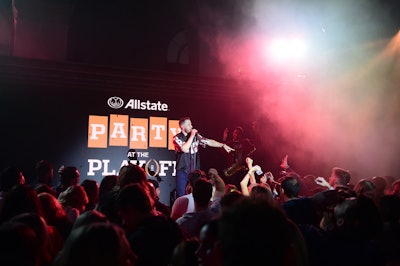 LA-based DJ Miss Ninja mixed beats throughout the night, and Mike Posner “capped off the night with a confetti-filled rendition of his hit song 'Cooler Than Me.'”