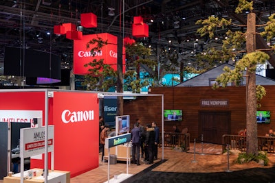 Canon’s MREAL technology—which is designed for mixed-reality experiences—as well its AMLOS hybrid workspace technology was also employed during the Knock at the Cabin experience. “We tried to create a very immersive experience using M. Night Shyamalan’s film as the basis,” Sedlacek said. “We feel that this could even be a future movie experience.”