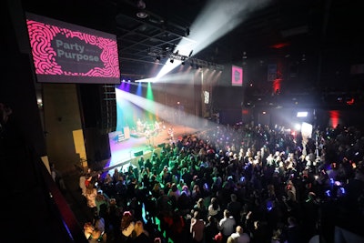 The Party with a Purpose networking event during Convening Leaders hosted attendees at Columbus' KEMBA Live! concert venue, where they were treated to a show from '80s tribute band the Spazmatics.