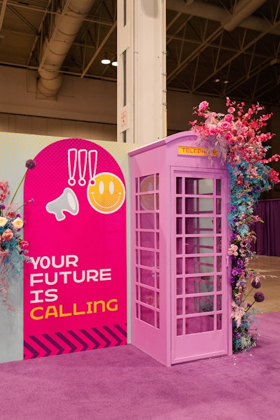 There was also a pink phone booth with climbing florals from Blush and Bloom.