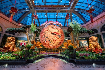 Bellagio Conservatory's new display: 'Eye of the Tiger' honors