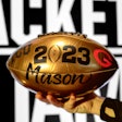The limited-edition footballs have become collectibles and a go-to grab at the CFP VIP gifting suite. This year's football, in a nod to Hollywood glam, shone in gold. Lettering artist Lauren Nisenson customized all the footballs.