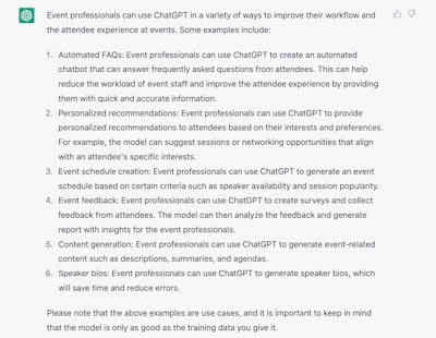 Is ChatGPT the Future of Events?