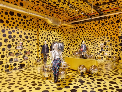 Free things to do in NYC -“Creating Infinity: The Worlds of Louis Vuitton  and Yayoi Kusama” 3 pop-up stores opened up this week…