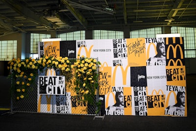 In 2019, McDonald’s launched Beat of My City, a concert tour that brings artists to their hometowns and incorporates a fundraising element to give back to local organizations. The inaugural tour kicked off in New York with a concert headlined by hip-hop artist Teyana Taylor. It included an eye-catching step-and-repeat featuring yellow roses draped on a piece of chain-link fence, backed by a sign wall displaying the name of the event and the headliner. Narrative produced and designed the tour. See more: How McDonald's Is Getting Music Lovers to Raise Money for Social Causes