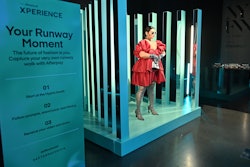 A guest posed inside the photo booth at The Afterpay Xperience.