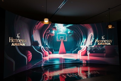 The brand’s immersive A.I. x AI integration, which was built by studio Look Mister, allowed fans to use artificial intelligence to design their own custom digital courts inspired by Allen Iverson. A digital screen projected the artwork. Fans can visit hennessy-arena.com through the end of the month to experience it at home.