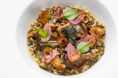 This Tokyo-inspired risotto features wild mushrooms.