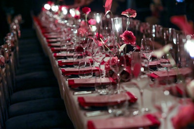 Following the reception, dinner was served for 50-plus guests. The menu included burrata salads and branzino with chocolate chip cookies and apple crostada for dessert.