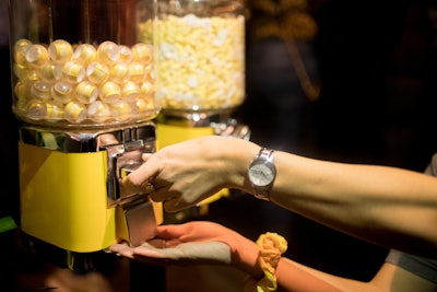 To celebrate the launch of Bumble's first major Canada-only campaign in 2019, the app held a Valentine's Day event in Toronto that invited users to mingle and play branded icebreaker games. The event featured yellow candy machines that dispensed conversation-starters, which suggested first-move lines to attendees if they needed help starting a conversation with another attendee. See more: Seeing Yellow: See Inside Bumble's Activity-Filled IRL Event in Toronto
