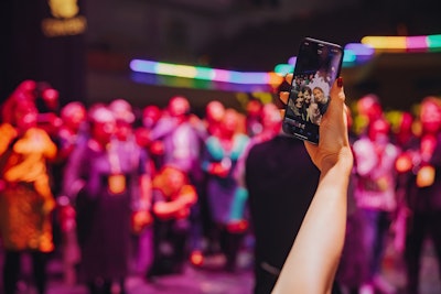 A social media moment in all its dazzling color.