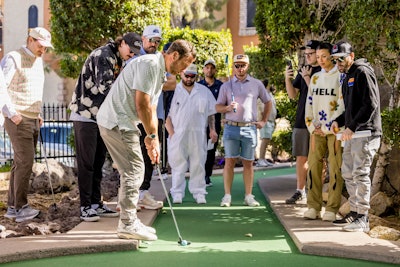 Of course, Barstool recorded and broadcast the mini golf event, which featured Dave Portnoy and Ban “Big Cat” Katz, the host of the highly rated sports podcast Pardon My Take. Litvack attributed the “live production and broadcast of the event” as its greatest success. “We had drones buzzing overhead with cameras attached to them to capture aerial views of the action, and our cameramen followed each group and framed the putt putt action perfectly without ever getting in the way,” Barstool’s president of live events explained. As for the greatest challenge, Litvack said: “We have never done a live mini golf event before. While we have conquered basketball and football, if you work in TV you know golf is a whole different type of broadcast.”
