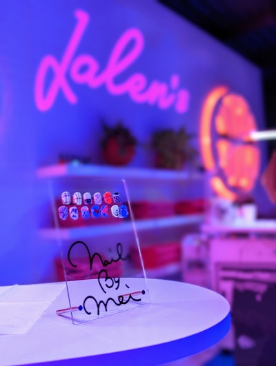 At Jalen’s Nail Studio, guests could get a fresh set from celeb nail artist Nails by Mei.