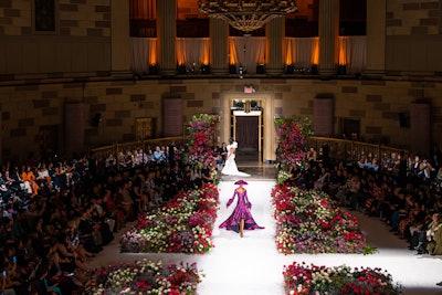 The Christian Siriano show, which was produced by IMG Focus., took place at the gold-domed Gotham Hall.