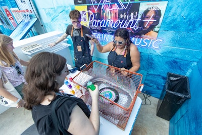 Guests could make their own vinyl spin art at the Mountain of Music zone in Austin.