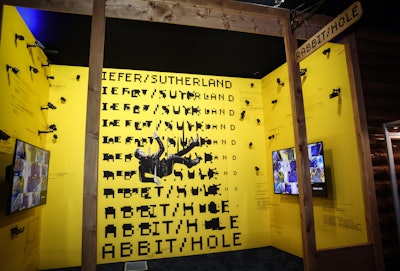 In Mammoth, the Rabbit Hole activation featured surveillance cameras that captured live footage of attendees.