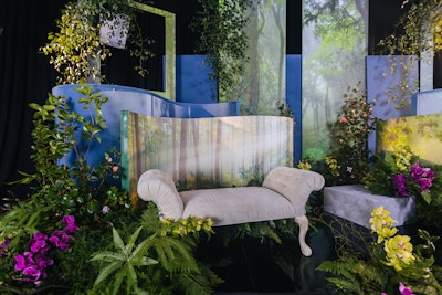 'Once guests entered the space, they were taken into more of a modern whimsical garden donned with mirrored and multi-screen elements,” added Massah David, co-founder and creative director of MVD Inc. “From the custom-built set for the Essence Photo Moment (pictured) to the multi-screen honoree garden installation to the custom-designed, three-screen dual entry stage, the experience was meant to feel fluid and effortless as you moved throughout the event.”