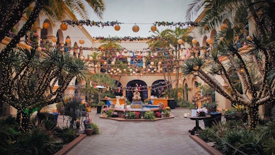 For a client appreciation event, D'Amico and his team created 'an immersive 360-degree sensory experience recreating three distinct Spanish neighborhood festivals set at the historic Prado Event Complex in Balboa Park.'