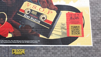 Fans can scan the individual QR codes that are integrated into each of the mural designs to learn about the impact each DJ has made throughout their careers.