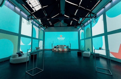 Heineken Silver’s packaging set the tone for the event, which included a room with custom projections.