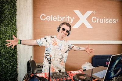 Guests danced at the silent disco at the Celebrity Cruises lounge at Saturday’s Grand Tasting.