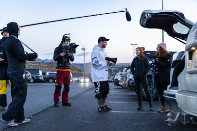 Unsuspecting skiers were approached at Dinosaur Park-N-Ride.