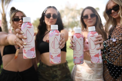 For Revolve Festival, PATH created custom co-branded bottles that matched the theme of the event, a branded pingpong table, and branded recycling bins.