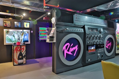 The museum's giant boombox featured Rémy Martin branding.