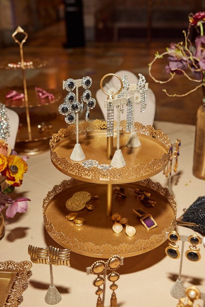 Gold displays also showcased some of Couper's statement jewelry pieces.