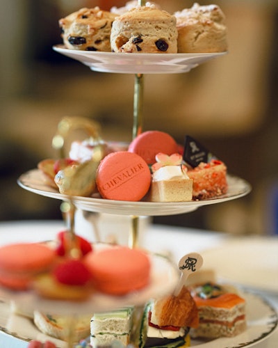 The St. Regis New York is also hosting a Chevalier Afternoon Tea, priced at $150 per person and available through May 7. The patisserie-inspired tea experience comes with a sweet and savory menu and a live violinist. There’s also a pop-up shop by paper flower brand The Green Vase, which created a custom Chevalier Rose inspired by the film.
