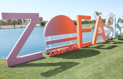 BDG's ZOEasis—The Zoe Report and Rachel Zoe’s midday gathering—returned for its seventh year on April 15. The event, which was designed and produced by Event Eleven, featured an oversize, photo op-friendly logo set against a water backdrop.