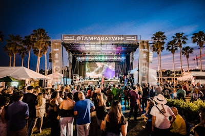 The crowd watched the live battles at Friday’s Chef Showdown unfold on the main stage presented by Goya Foods and Mountain Valley Spring Water.