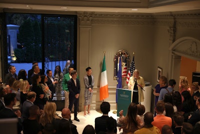 GLAAD President and CEO Sarah Kate Ellis spoke during the event. In 2015, Ireland became the first country globally to legalize same-sex marriage by popular vote. This year’s Bytes & Bylines reception celebrated accelerating acceptance for LGBTQ people and issues in the U.S.