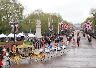 King Charles III traveled between Buckingham Palace and Westminster Abbey before and after his coronation.