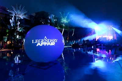Partygoers proceeded to the Ritz pool area, where a 10-foot globe with digital projections was anchored in the water. TOKiMONSTA and Disclosure played alfresco sets as guests dined on the Ritz's globally inspired food stations and received tailored permanent bracelets by Link x Lou. Production agency 160over90 teamed up with WME to tap La Mar Taylor as creative director, who spearheaded the evening's dynamic, visually compelling elements. The party was also an extension of the Marriott Bonvoy Moments experience platform, where members can bid or redeem their points earned through travel and everyday activities: This year, members could interact with Mercedes-AMG Petronas F1 Team personnel and receive exclusive behind-the-scenes access on and off the track.