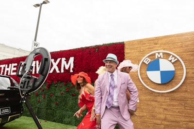 Derby revelers could strike their best poses in front of the BMW logo and a 360-degree glam cam.