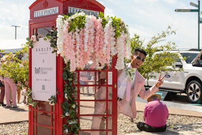 Radley London was on-site to promote its equestrian-inspired line of handbags, wallets, and clutches. The brand even brought a British touch to Louisville with a traditional, English-inspired phone booth in the Paddock Plaza.
