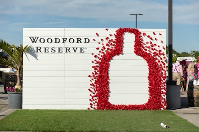 Woodford Reserve continued its role as the presenting sponsor of the Kentucky Derby (a role that runs through 2027). The new Woodford Reserve Paddock Plaza in the parking lot featured a rose-filled photo moment in the shape of a Woodford Reserve bourbon bottle.