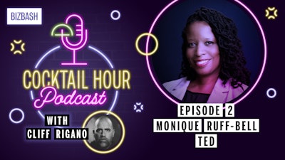Cocktail Hour Podcast Episode Graphic 1920x1080 Ep2 Monique Ruff Bell