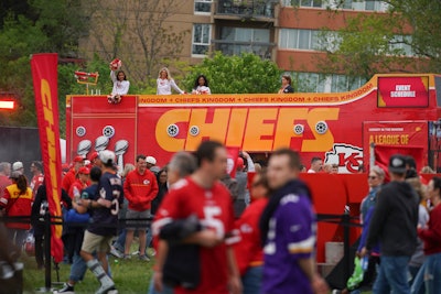 Developed in partnership with Built for Business, the Chiefs commissioned a custom double-decker bus that made its debut at the Chiefs Kingdom Experience.