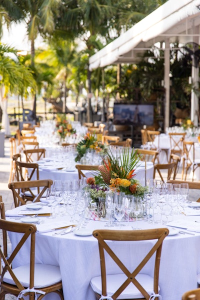 The decadent dinner landed outdoors at The Deck at Island Gardens on Friday, May 5.