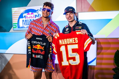 The activation welcomed A-list celebs like Patrick Mahomes (pictured left).