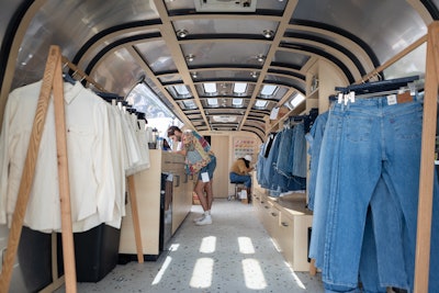 Meanwhile, Levi’s headlined the pop-up shopping appearances, showcasing customizable pieces inside a 40-foot custom Airstream trailer. The events concluded with a giant Sunday race watch party.