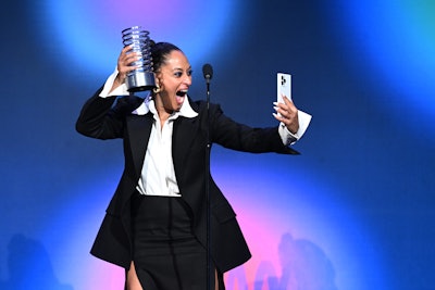 Tracee Ellis Ross accepted the Webby Special Achievement Award for her use of the internet to share multidimensional stories of belonging, increase Black representation in the beauty industry, and 'serve as a constant, positive force.'