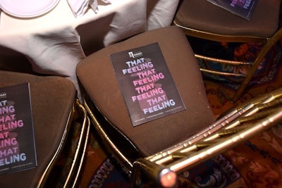The event's theme of “That Feeling” was carried throughout the show including the stage, step-and-repeat, the program, and on- and off-screen signage.